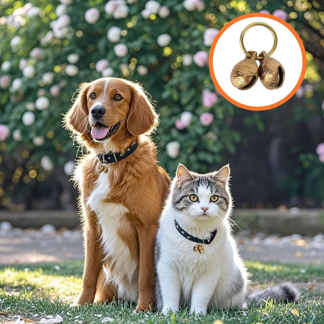 Extra Loud Copper Dog Bells, Collar Brass Pet Bells Vintage Copper