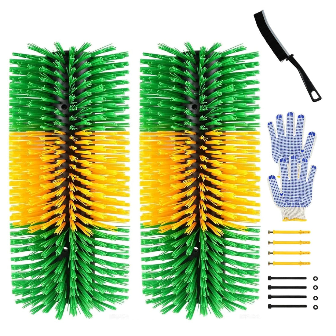 2PCS Livestock Scratching Brushes, Horse Scratcher Goat Brush Post