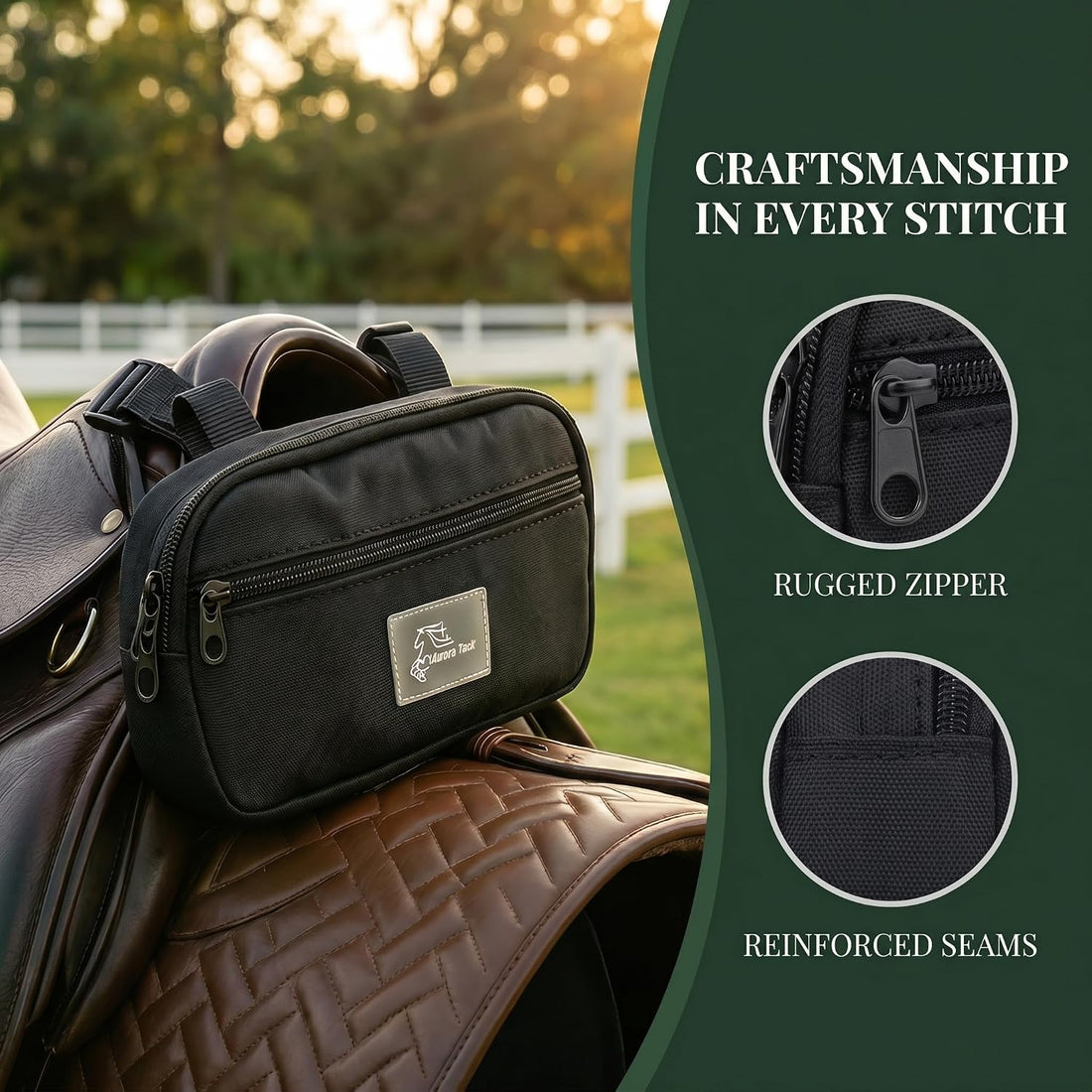 Saddle Bags for Horses, Saddle Horn Bag, Pommel Bag for Western Saddle