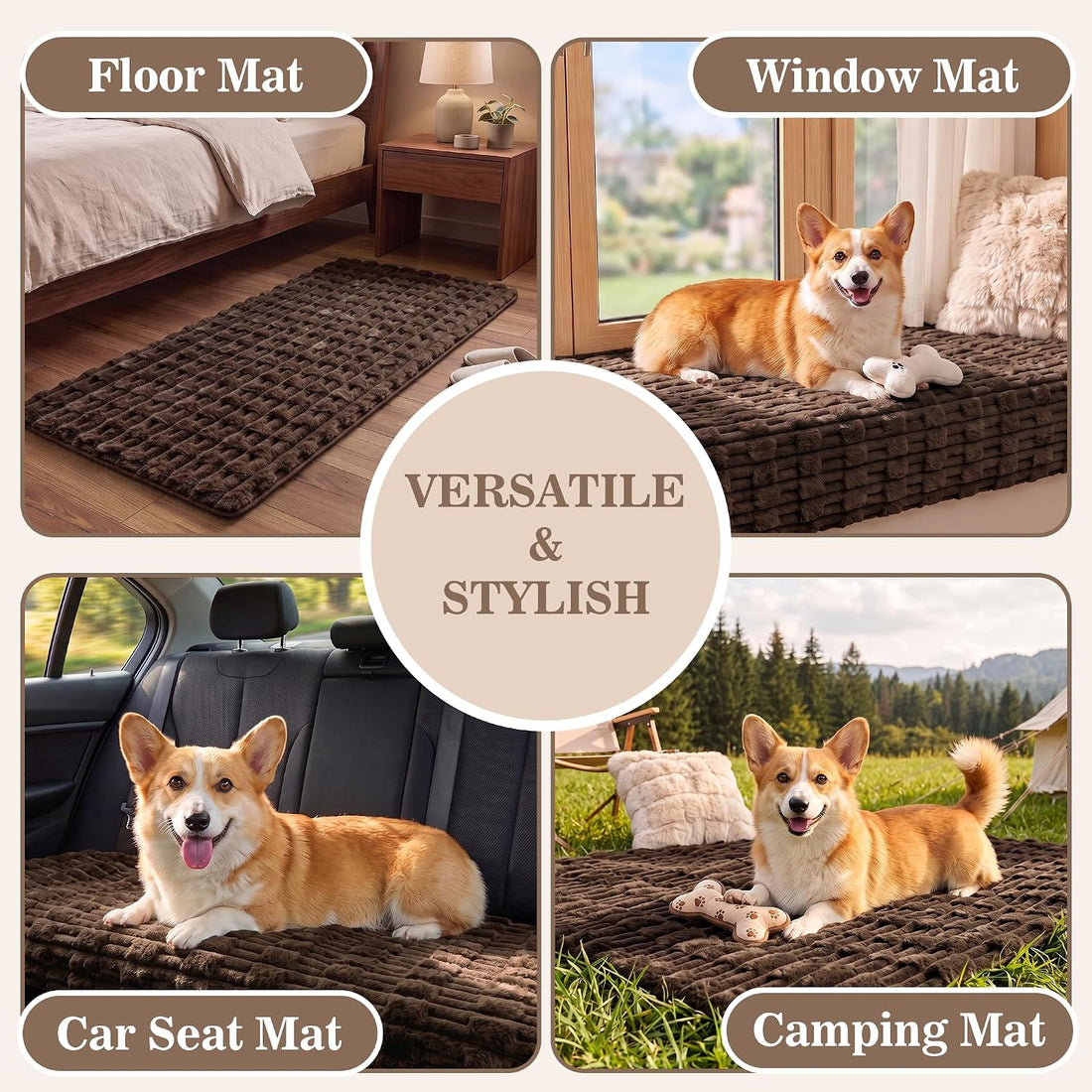 MYSKY HOME Waterproof Couch Covers for Dogs Washable, Chocolate