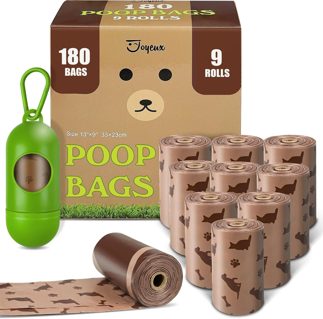 Joyeux 240 Count Ocean Scent Dog Poop Bags Rolls,with Dispenser