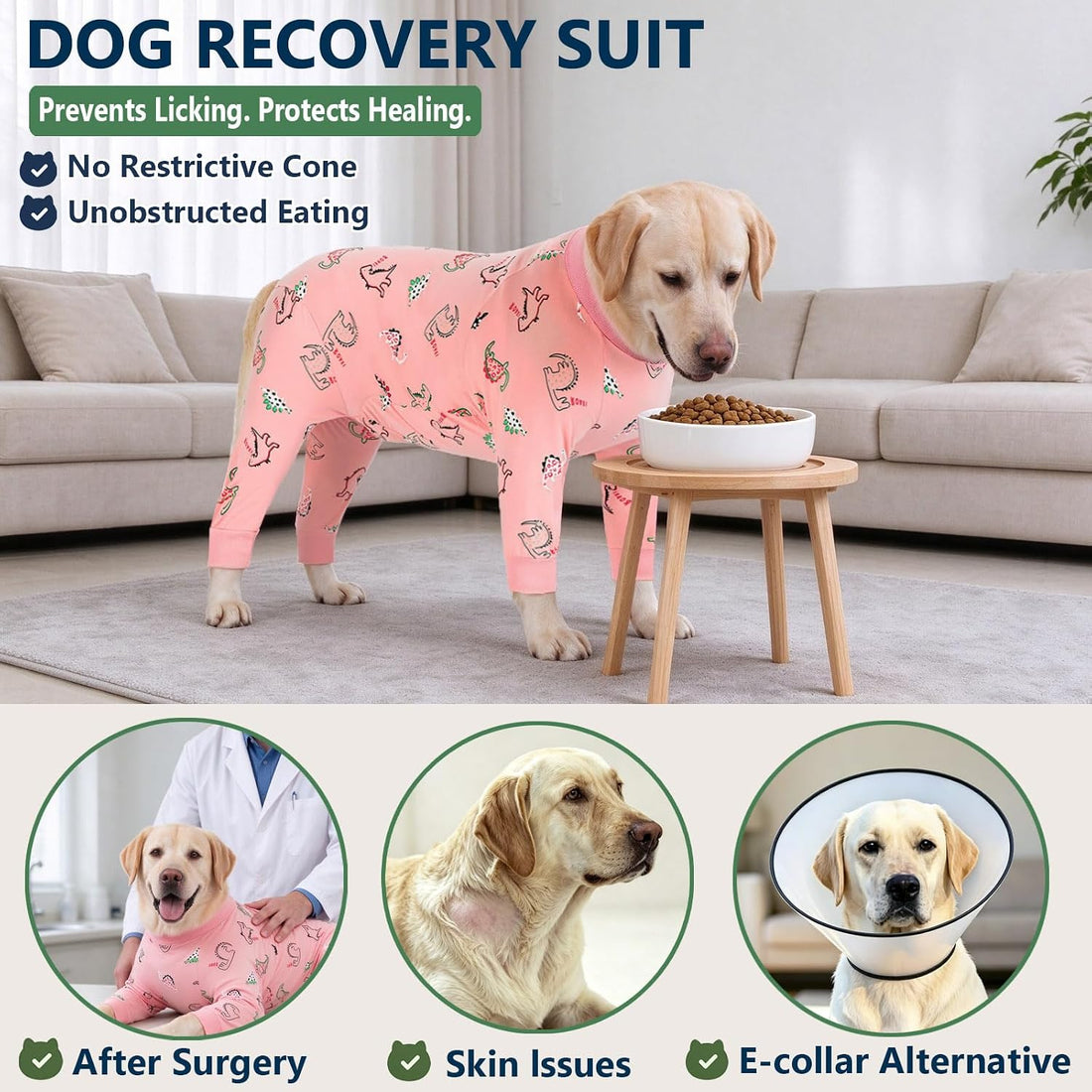 kzrfojy Dog Recovery Suit for Dogs After Surgery Female Male Medium