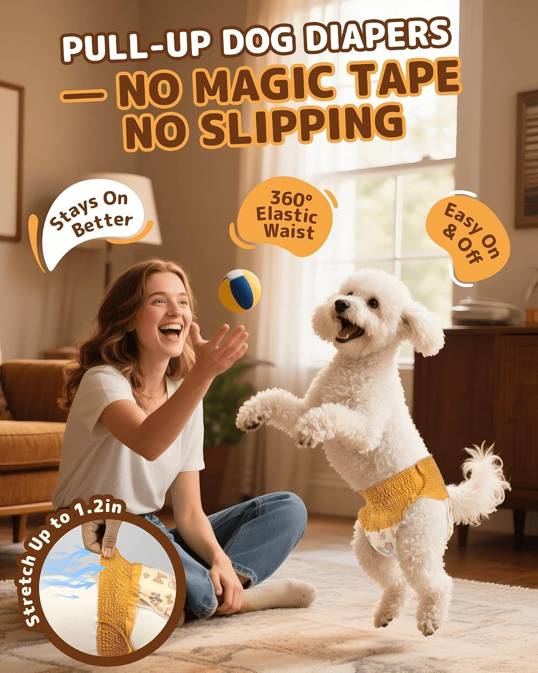 Dono Disposable Pull Up Dog Diapers Female
