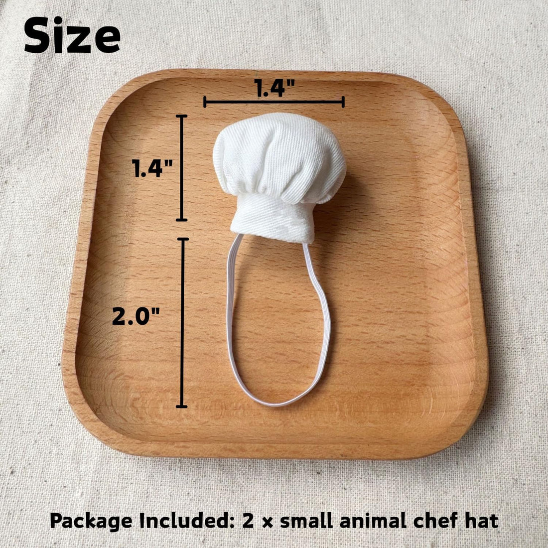 2 Pack Bearded Dragon Chef Hats Small Animal Cotton Cooking Chef Cap