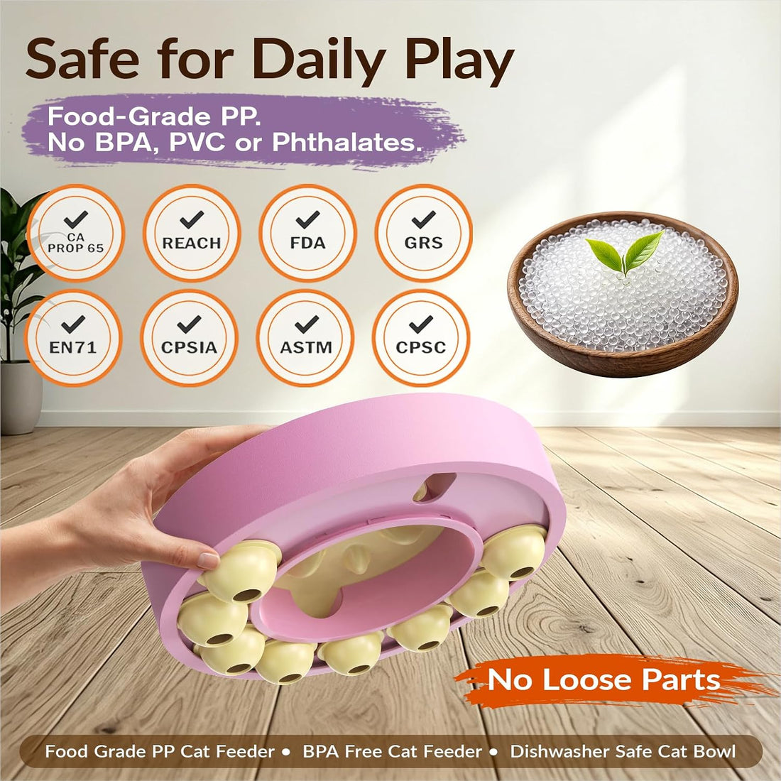 KADTC Cat Puzzle Toy for Cats Indoor, Slow Feeder Bowl for Fast Eaters