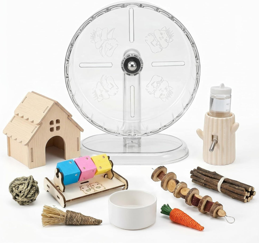 9.5 Inch Hamster Wheel, Silent Exercise Wheel with Cage Accessories