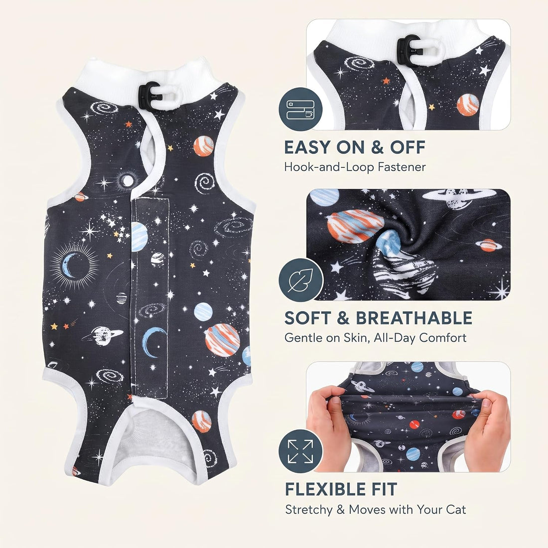 Avont 2-Pack Cat Recovery Suit for Spay Healing -Space M 2026 New