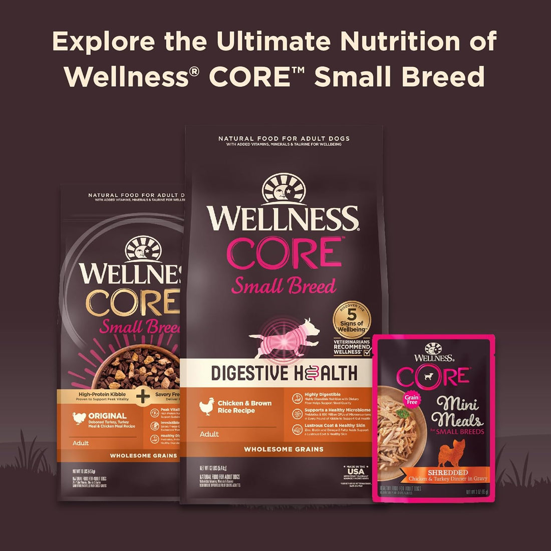Wellness CORE Small Breed Mini Meals Pate Adult Wet Dog Food