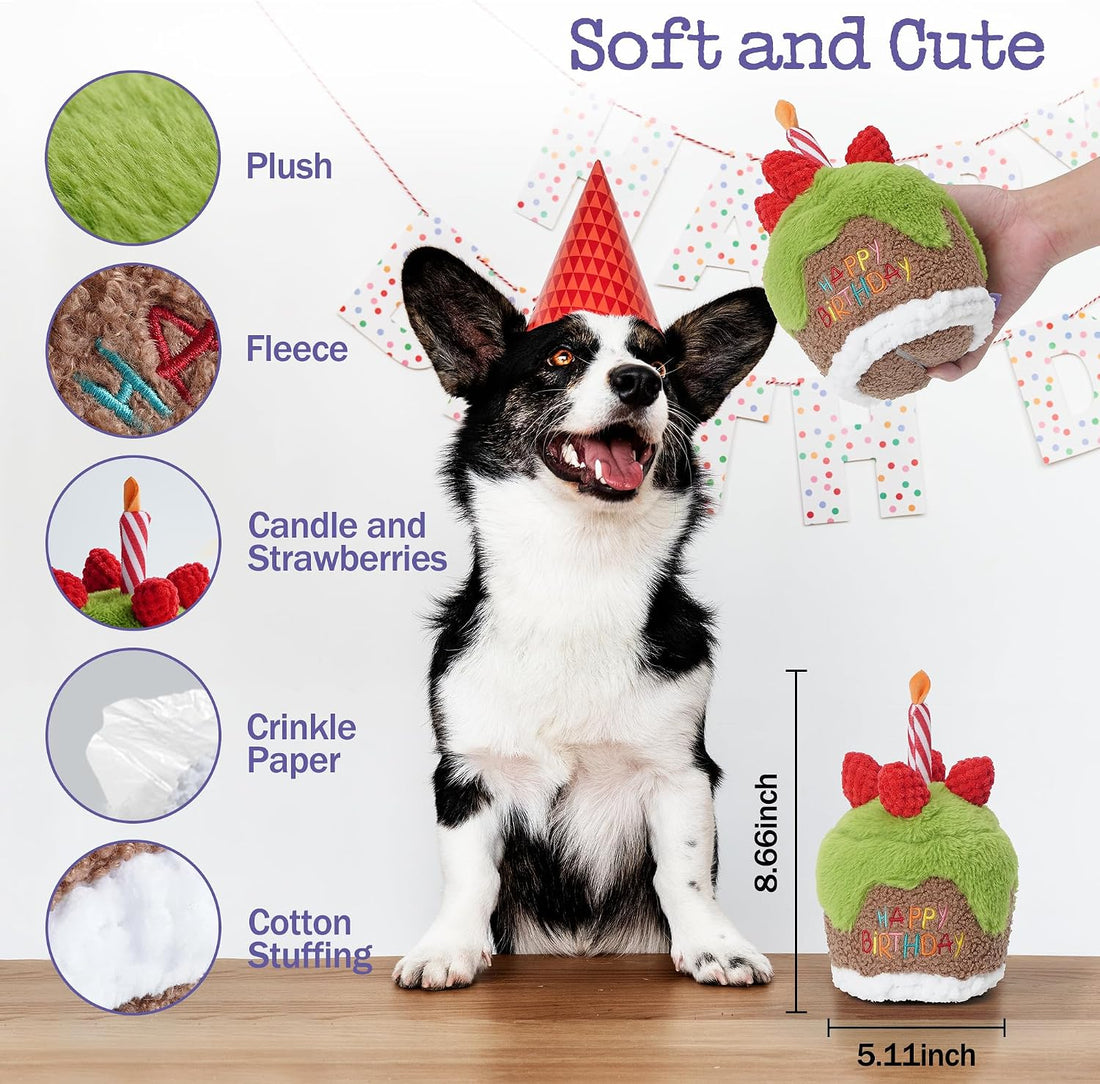 Fuzzwoof Dog Birthday Cake, Interactive Singing & Dancing Dog