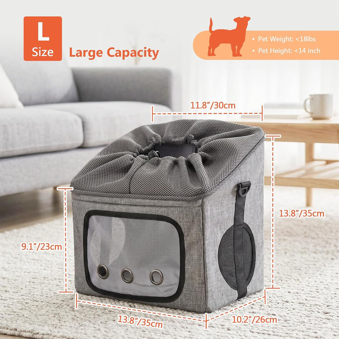 Ownpets Large Bike Front Basket Pet Carrier