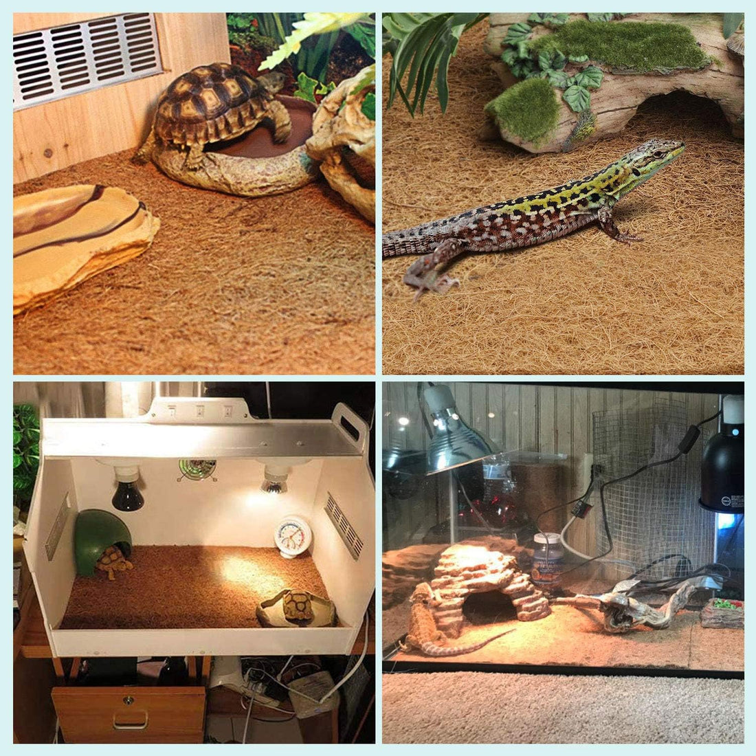 BWOGUE Reptile Carpet, 3 Pack Coconut Fiber Tortoise Carpet
