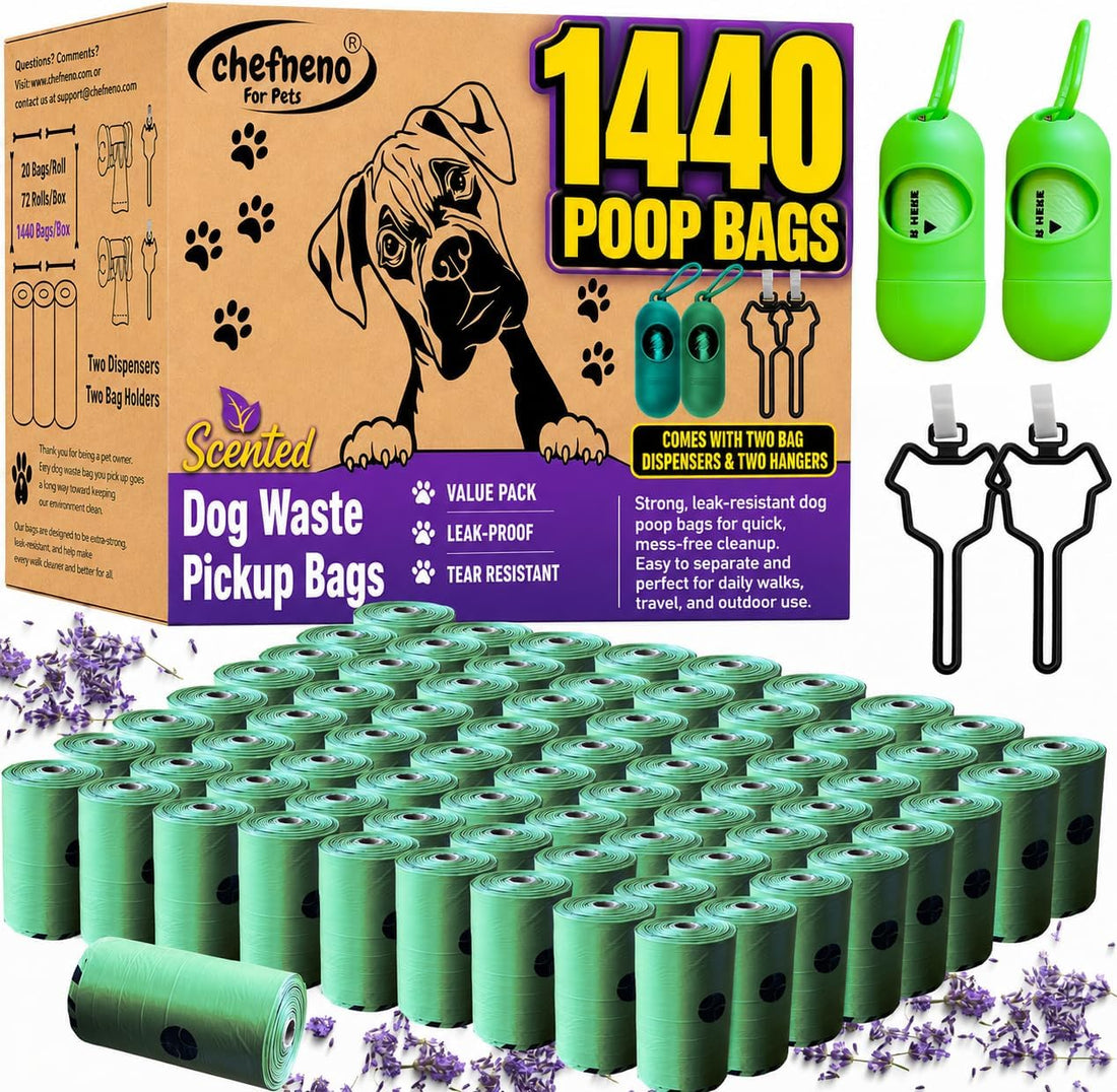 Doggy Poop Bags Biodegradable with Dispenser Eco-friendly Dog Waste