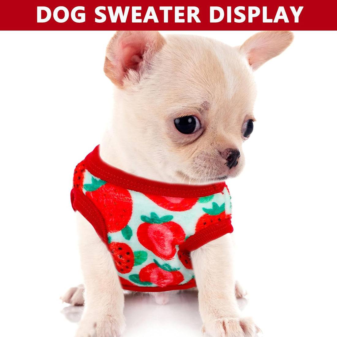 2 Pieces Dog Sweater for Small Dogs XXS Dog Clothes Chihuahua Puppy
