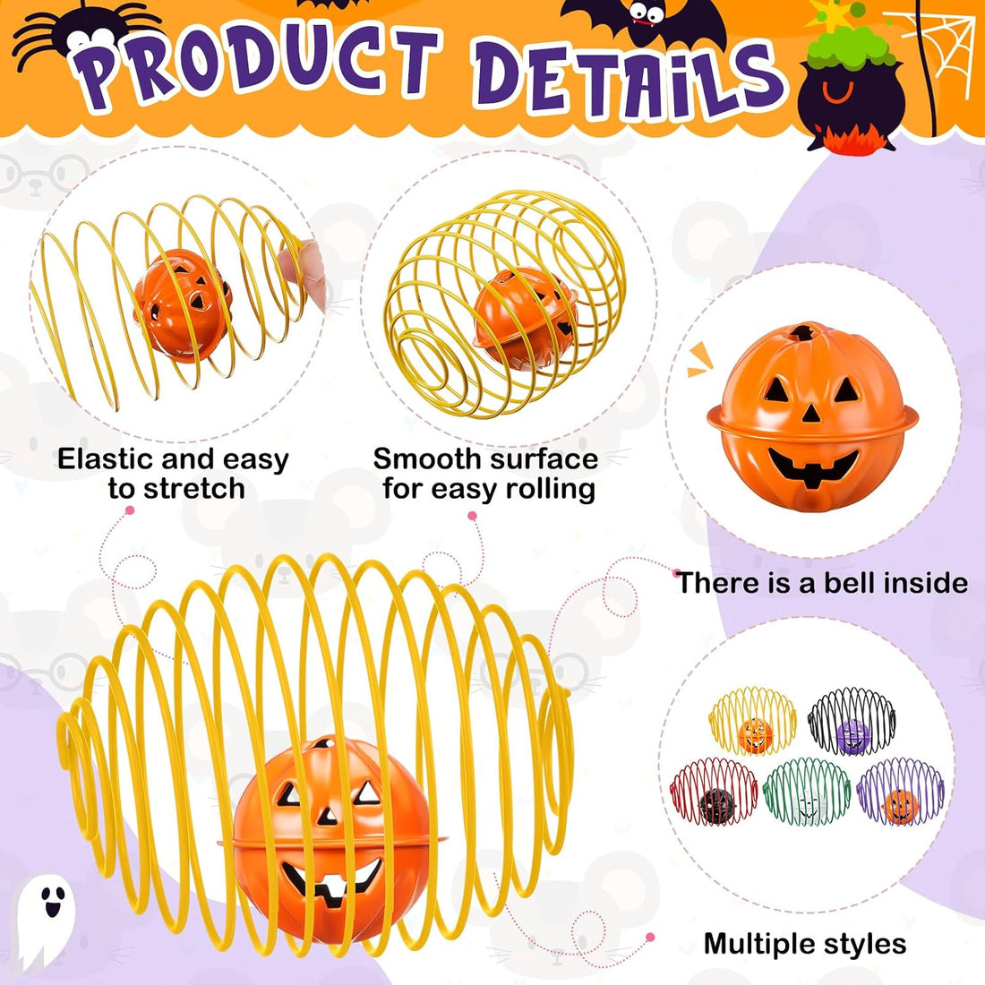 Jecery 5 Pcs Cat Toys Spring