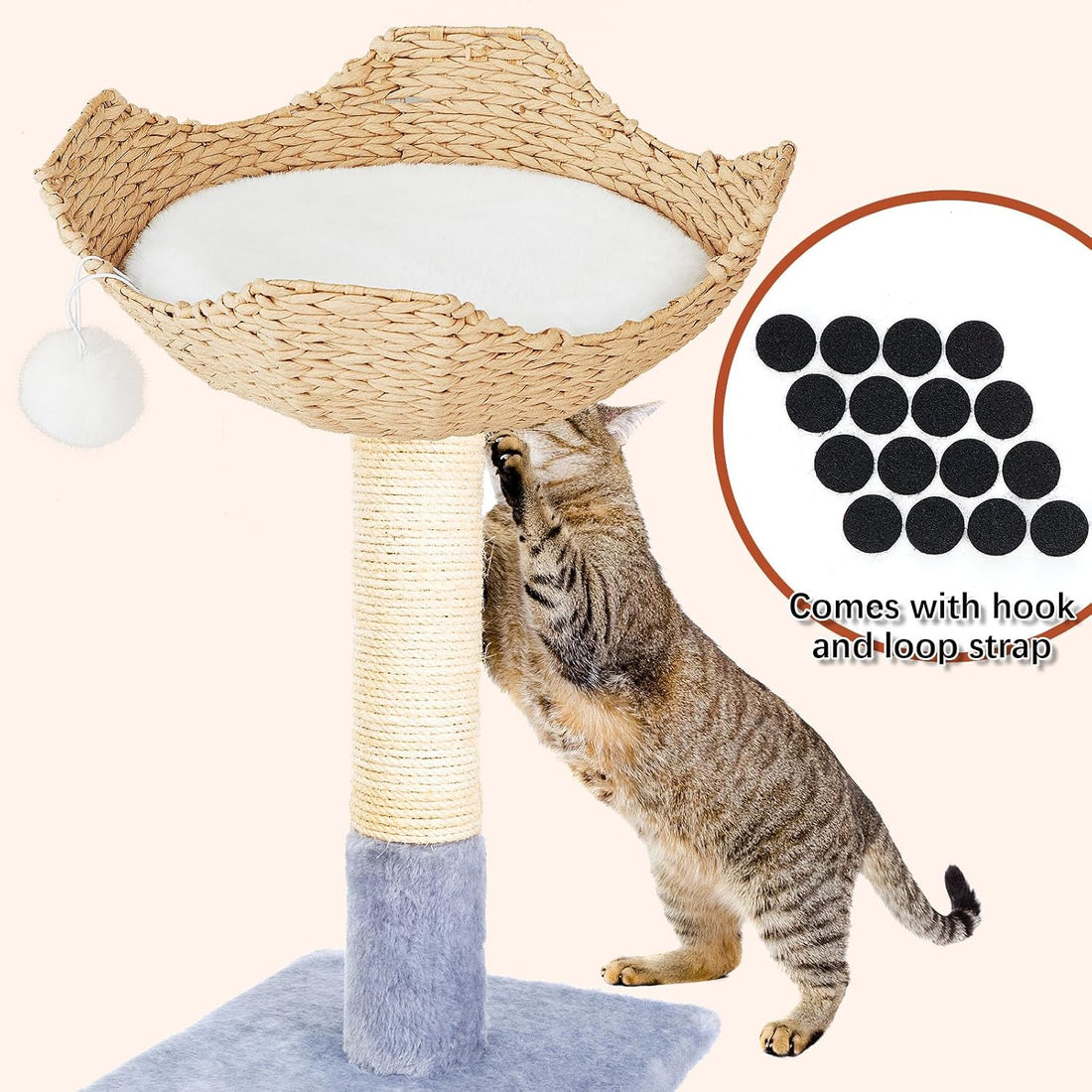 Abbylike 3 Pack 14" Round Cat Dog Bed Cushion Pad Mat Faux Rabbit Fur