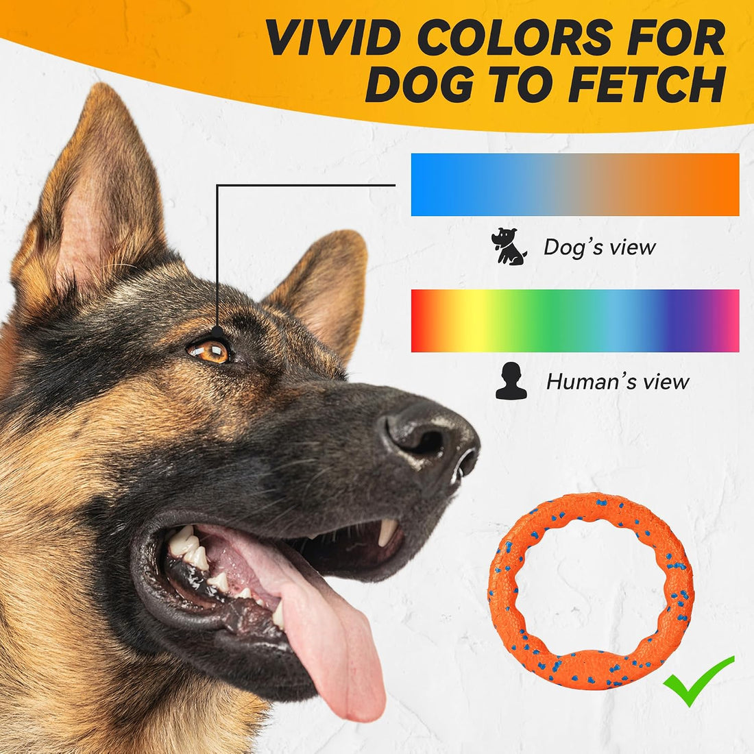 FUSOTO Dog Ring Toy, Indestructible Flying Discs for Throwing Catching
