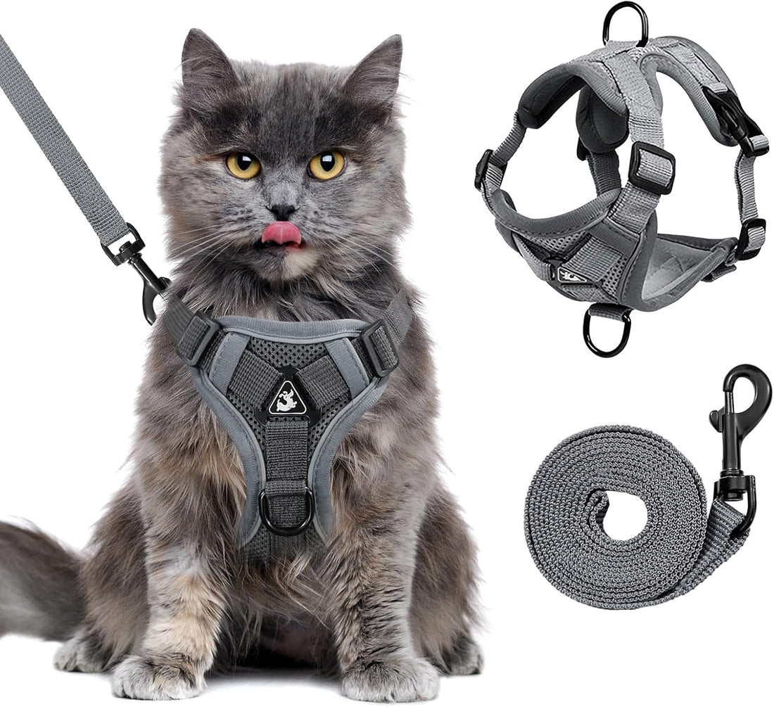 XL Cat Harness Escape Proof for Heavy Cats Adjustable for Extra Large