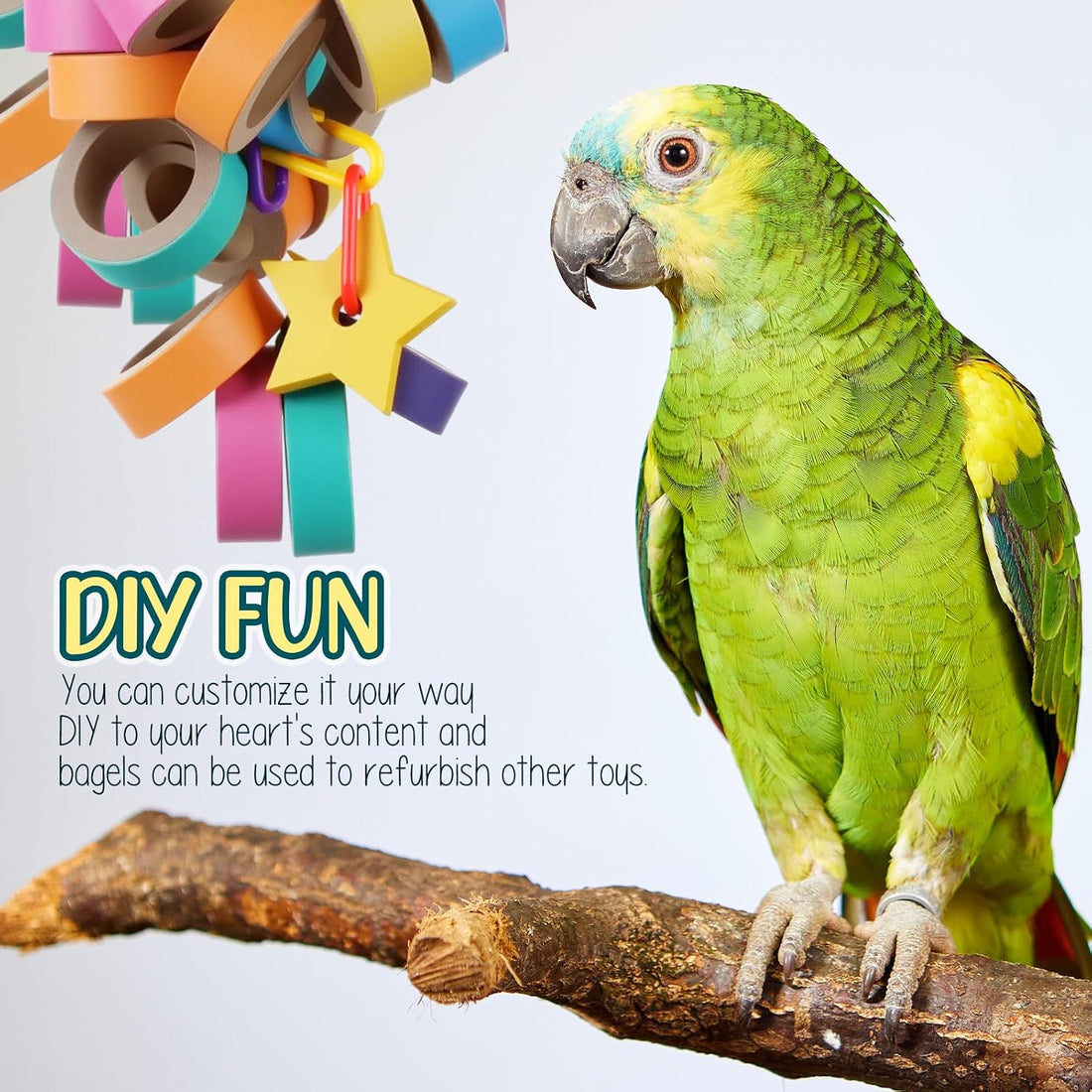 Skyygemm 36 Pcs Parrot Toys Macaw Toys Bulk for Medium Large Birds