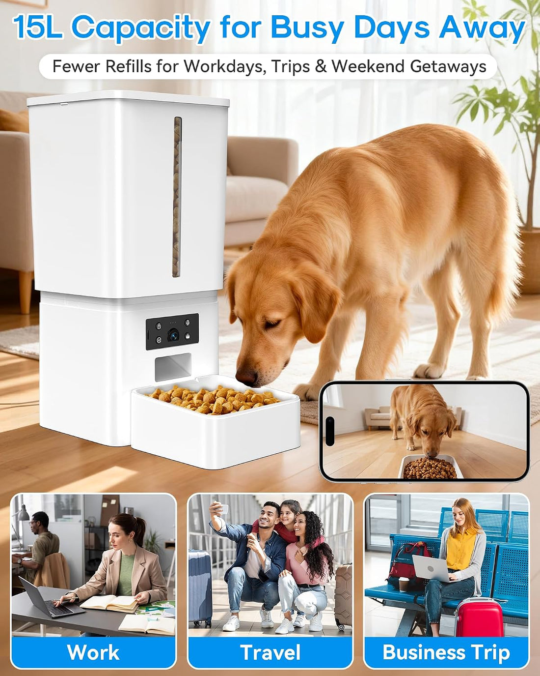 Gwozn Automatic Dog Feeder Large Breed