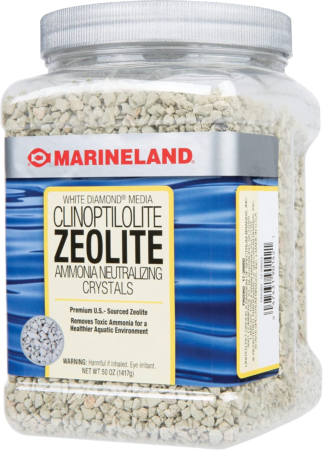 Marineland White Diamond Zeolite, Ammonia Neutralizing Crystals, 50 oz