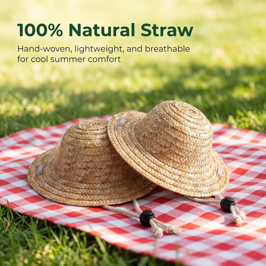 1Pc Novelty Summer Adjustable Pet Dog Outdoor Straw Hat Puppy Small