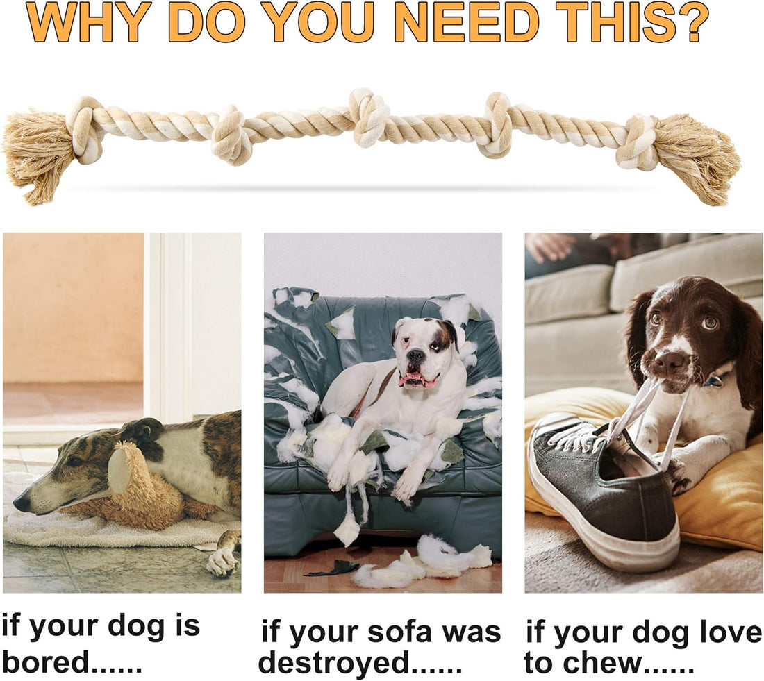 Fida Dog Rope Toys for Large/Medium Aggressive Chewers