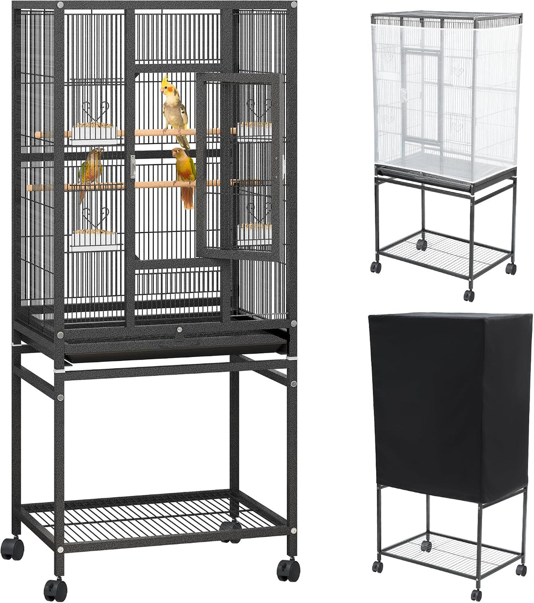 YITAHOME 53.9 inches Metal Bird Cage for Parakeets