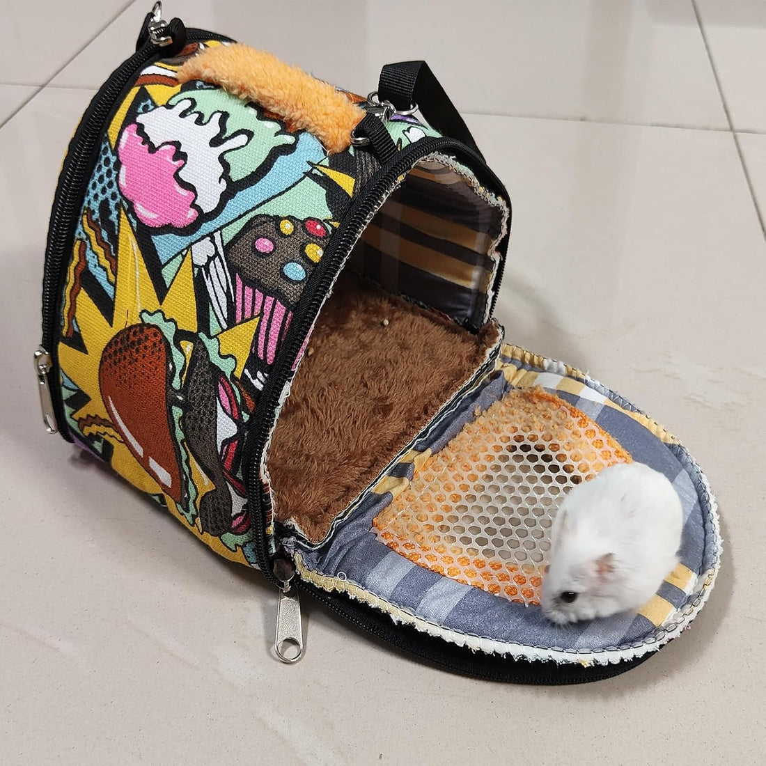 Hamster Carrier Bag Rat Travel Carrier for Gerbils Mice Sugar Gliders