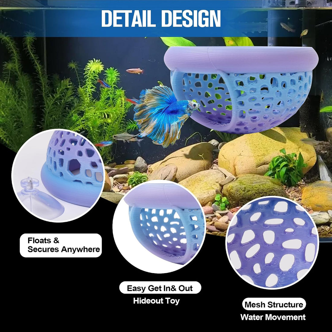 Multi-Functional Betta Hammock Feeding Bed