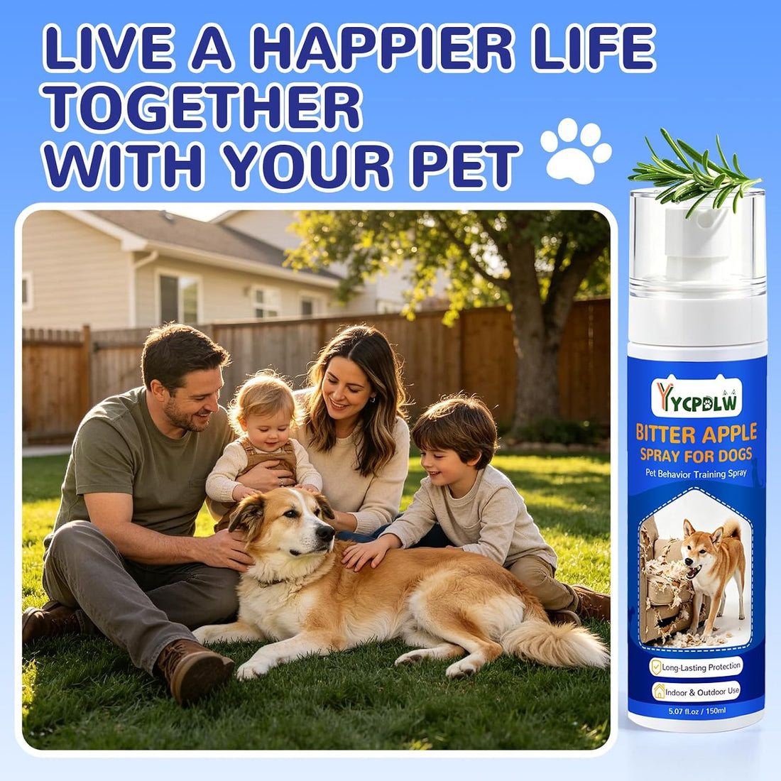 Bitter Apple Spray for Dogs, 150ML No Chew Spray for Dogs