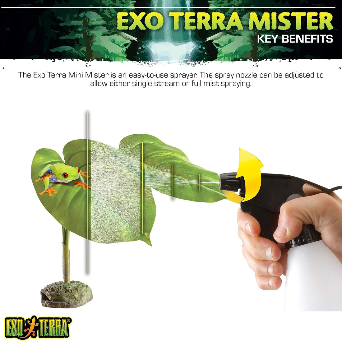 Exo Terra Mini Mister Spray Bottle, 16-Ounces
