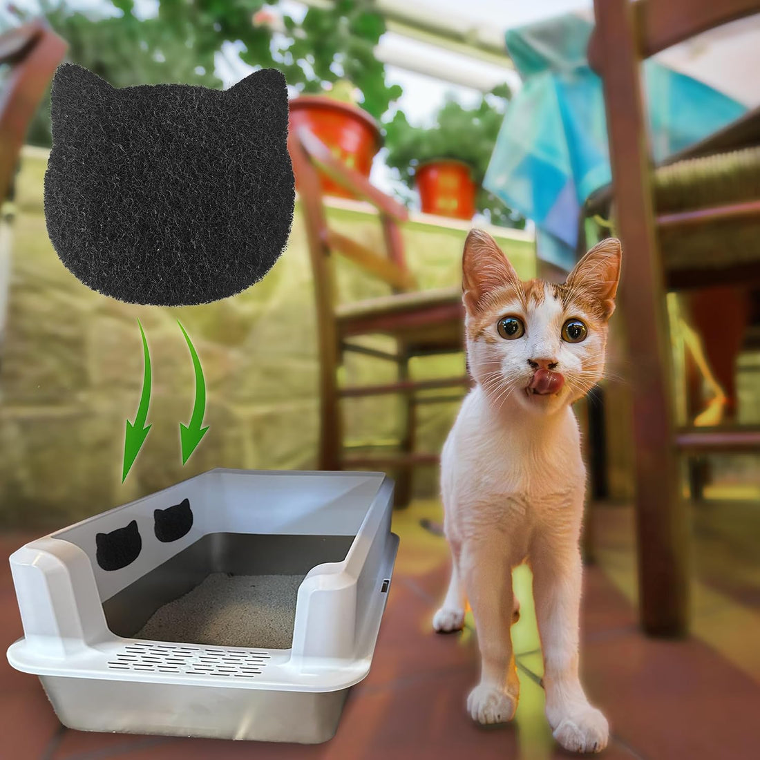 PurifyLogix Stick-on Activated Charcoal Filters for Most Cat Litter