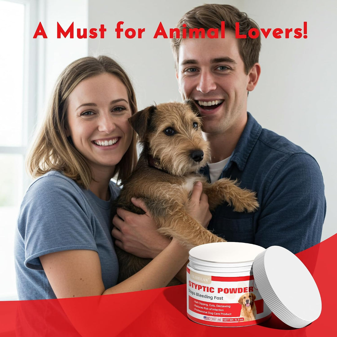 Styptic Powder for Dogs–Quick Stop Bleeding for Dogs Nails, Minor Cuts