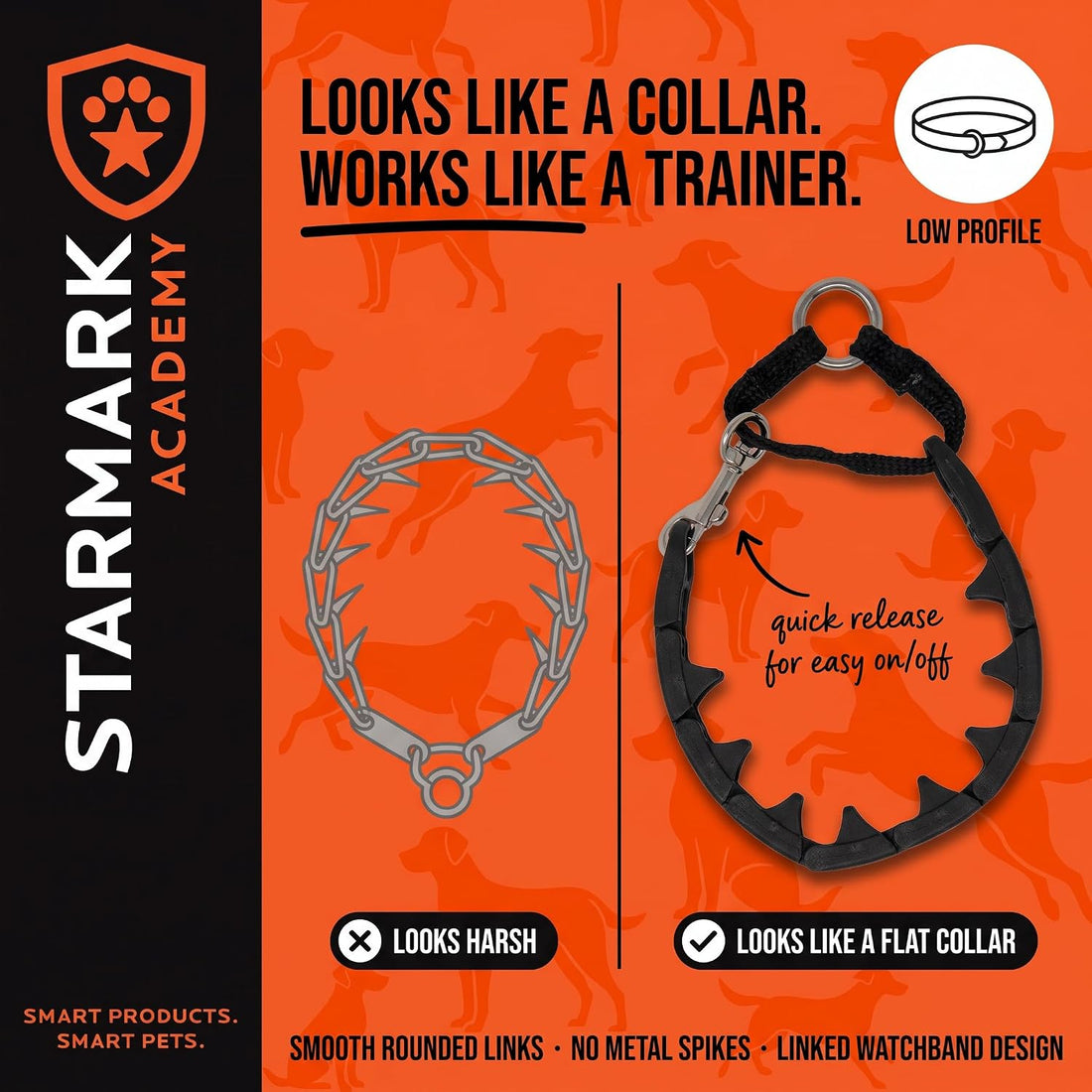 Starmark Pro-Training Dog Collar Small 15-inch, Humane No-Pull