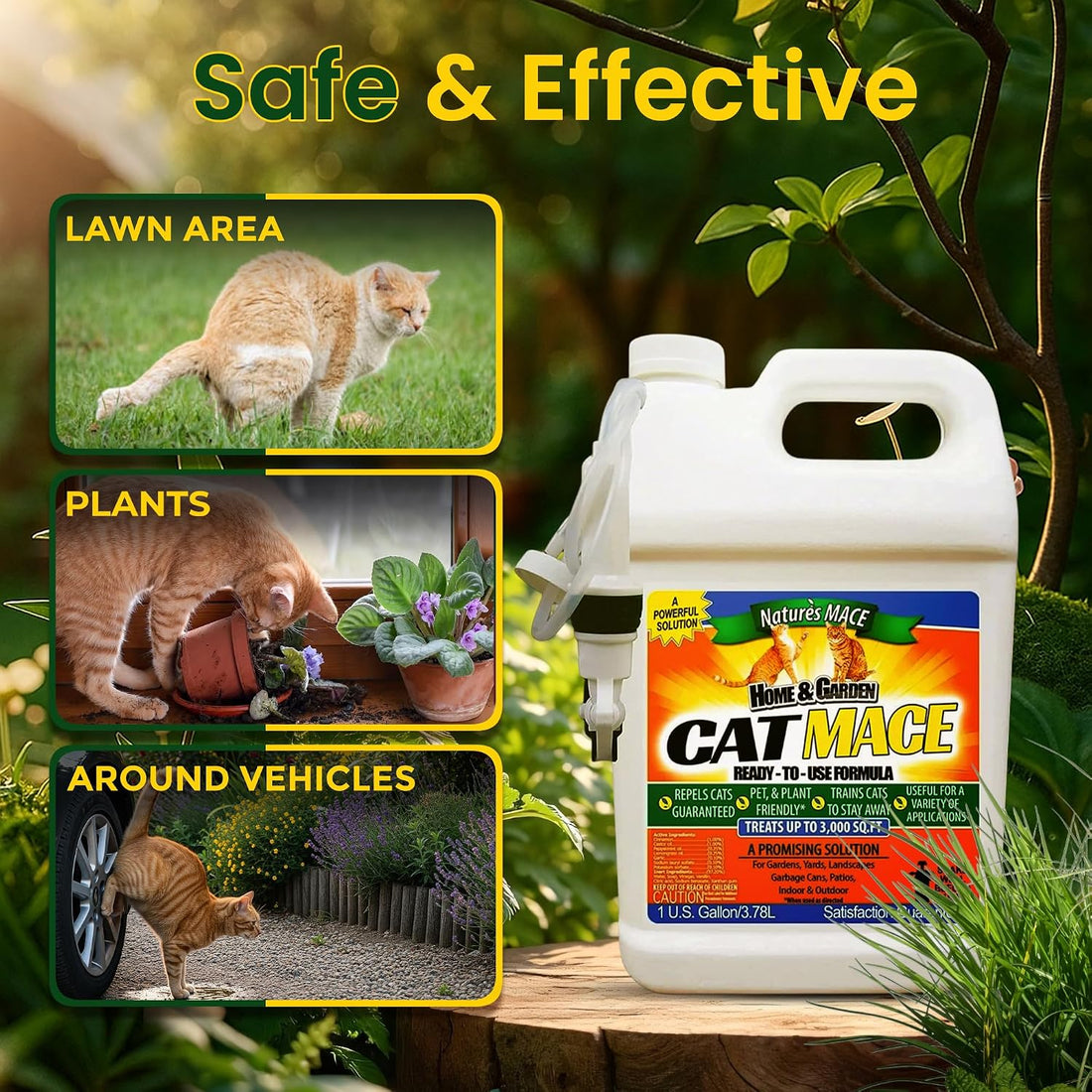 Nature's Mace Cat Mace Cat Repellent 1 Gallon Spray