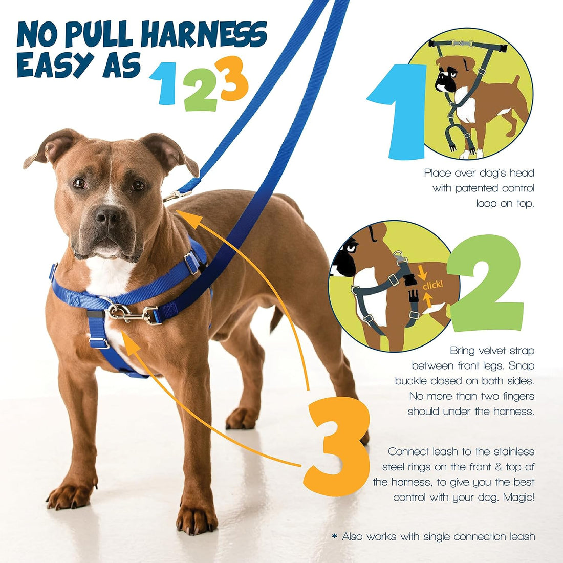 2 Hounds Design Freedom No Pull Dog Harness, 1 inch LG