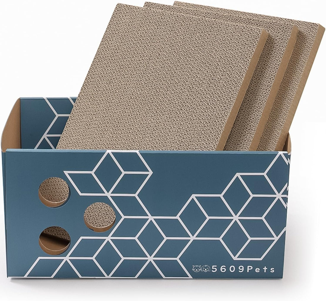 No-Mess Cardboard Cat Scratcher Box