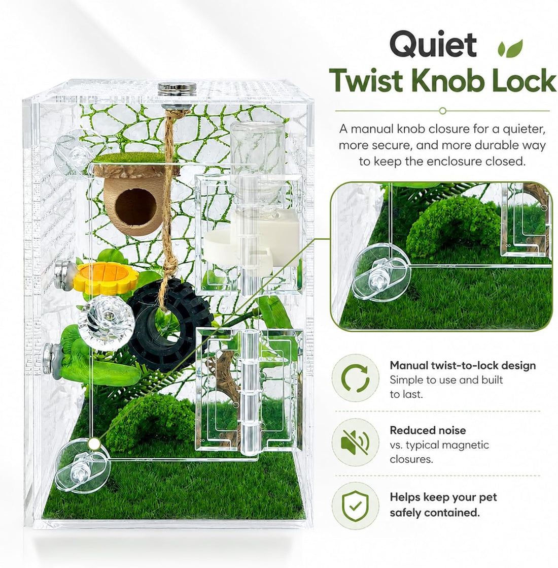 Jumping Spider Enclosure Accessories Kit,Transparent Spider