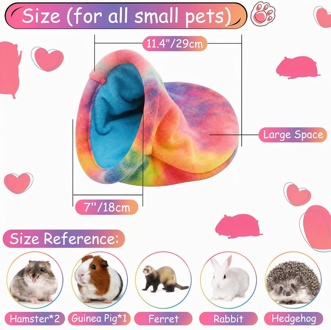 2Pcs Guinea Pig Snuggle Sack & Guinea Pig Hammock