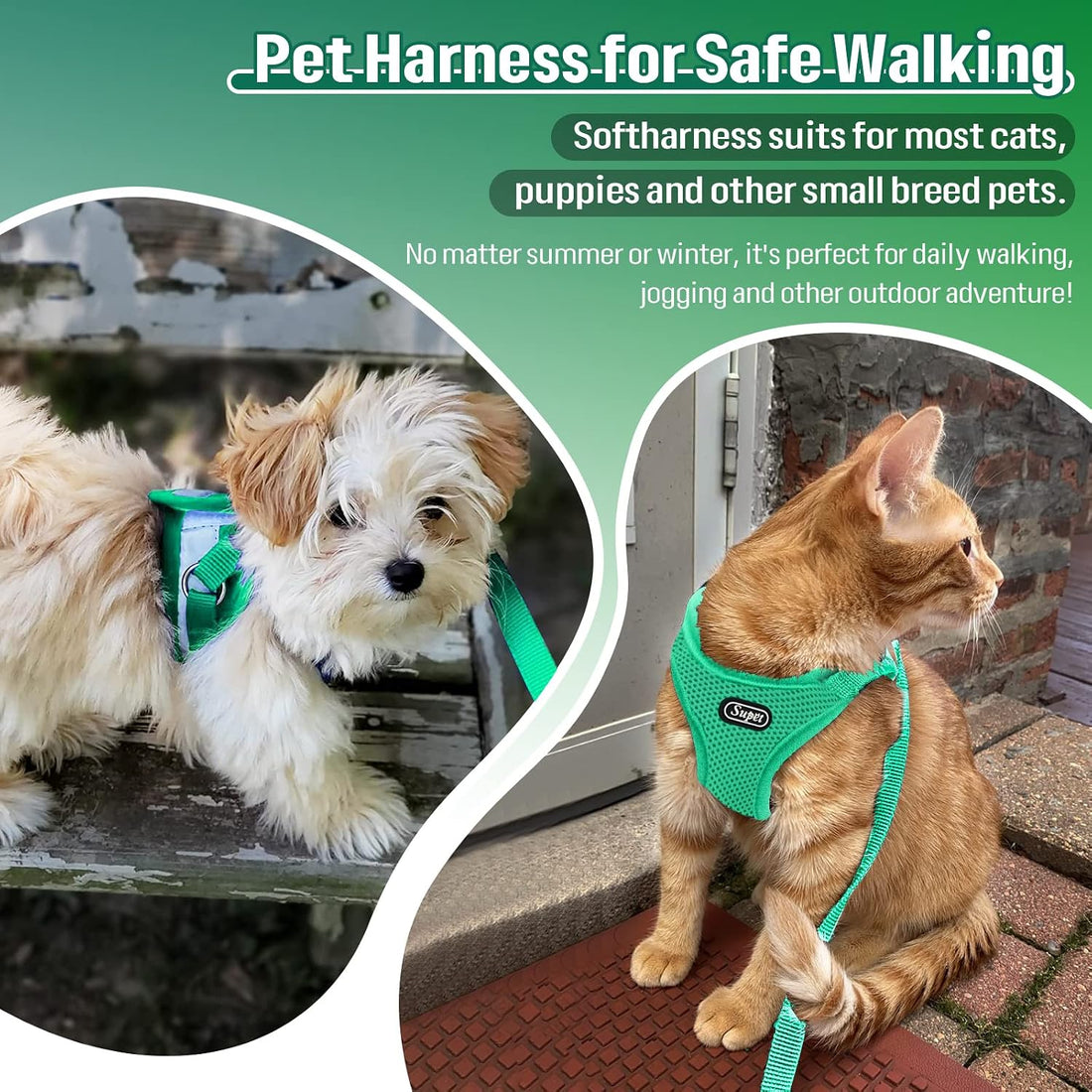 Supet Cat Harness and Leash Set