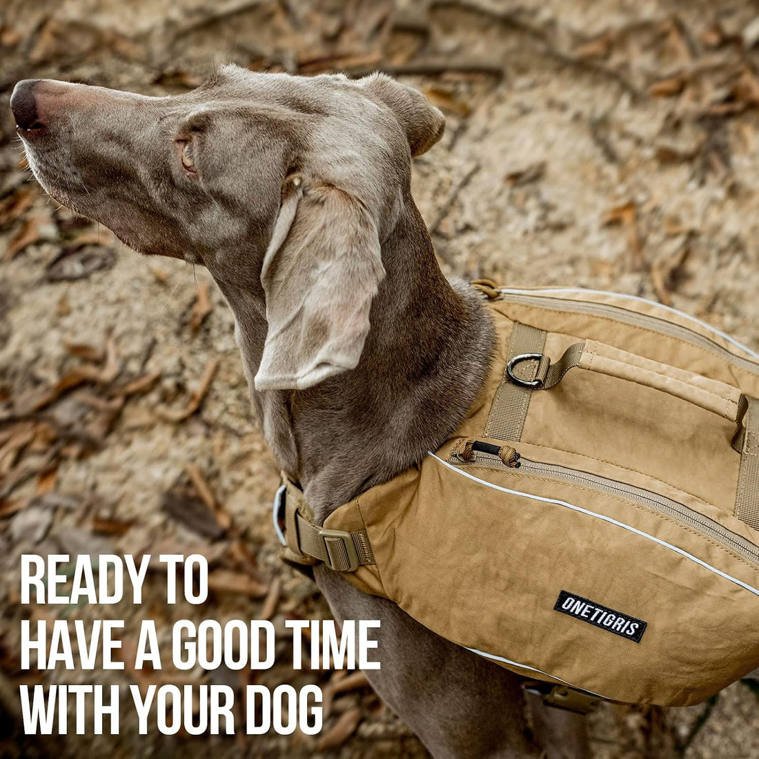 ONETIGRIS Y-Shaped Dog Backpack No Pull CAMLUS Dog Saddle Bag