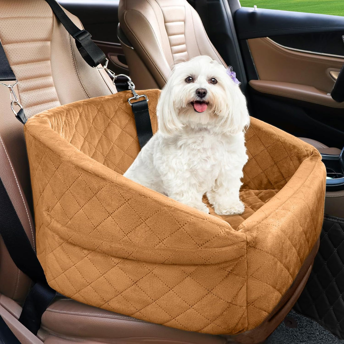 NEEZUKAR Dog Car Seat for Small Dogs,Detachable Washable Dog Booster