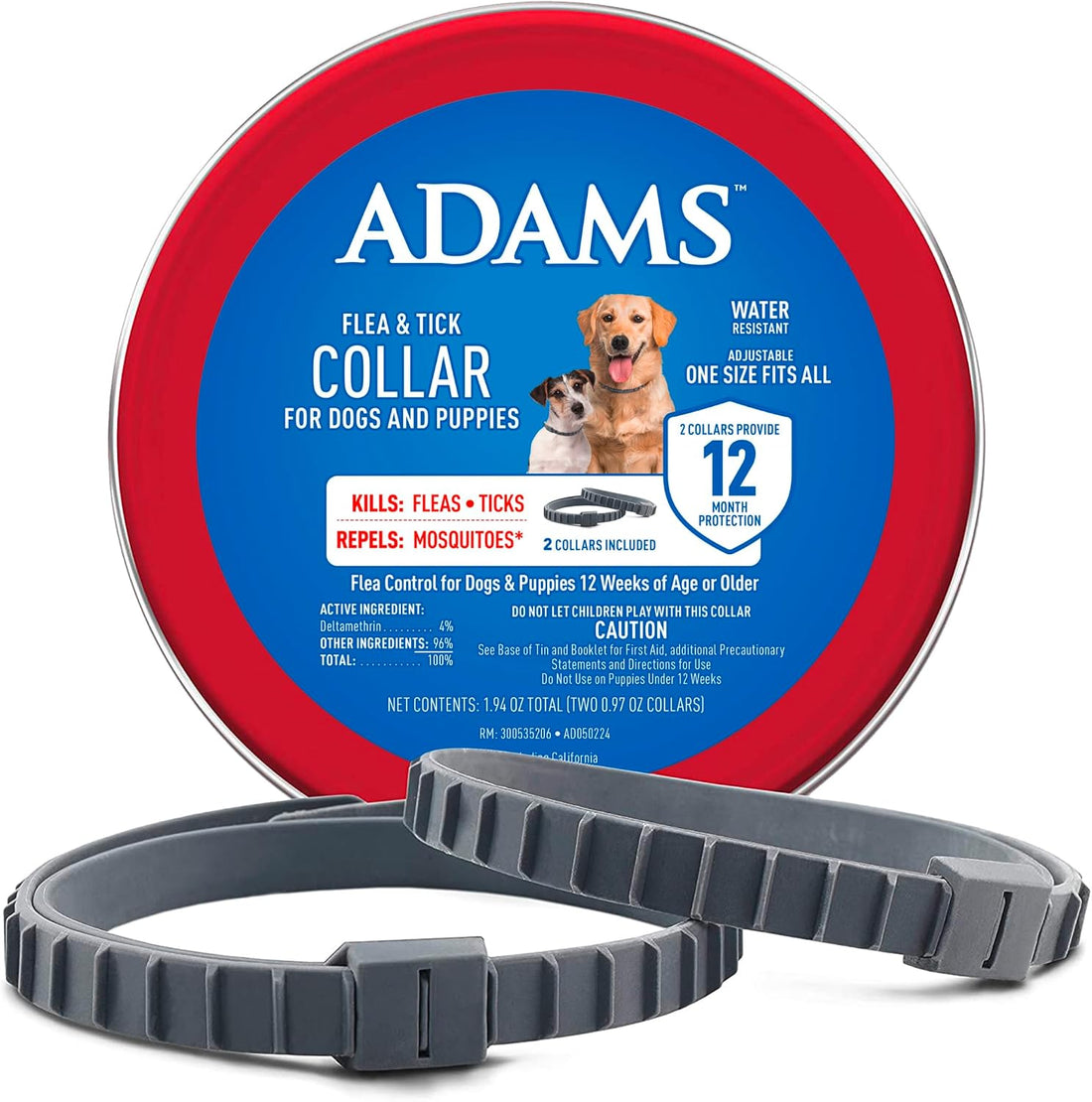 ADAMS Flea & Tick Collar for Dogs & Puppies, Kills Fleas & Ticks