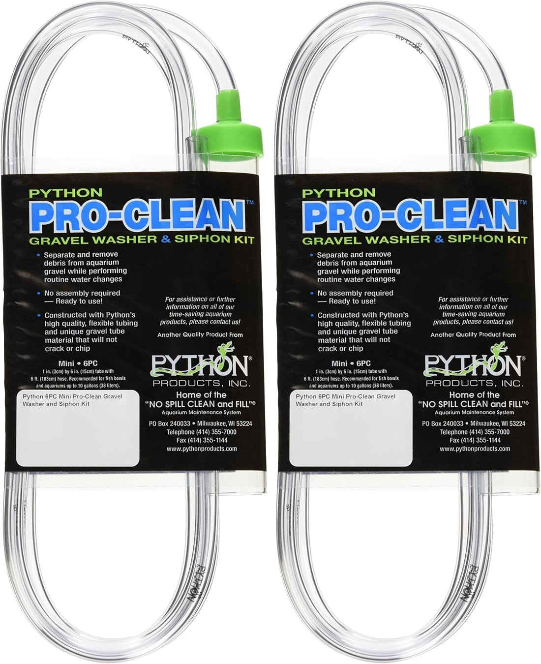Python Pro Clean-Mini 1" x 6" Tube with 6 ft. Hose