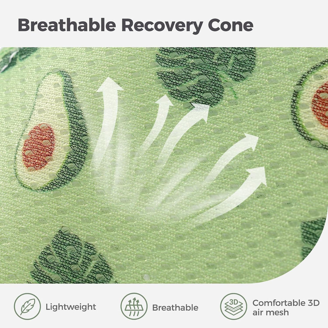 Avont Breathable Dog Cone Collar to Stop Licking