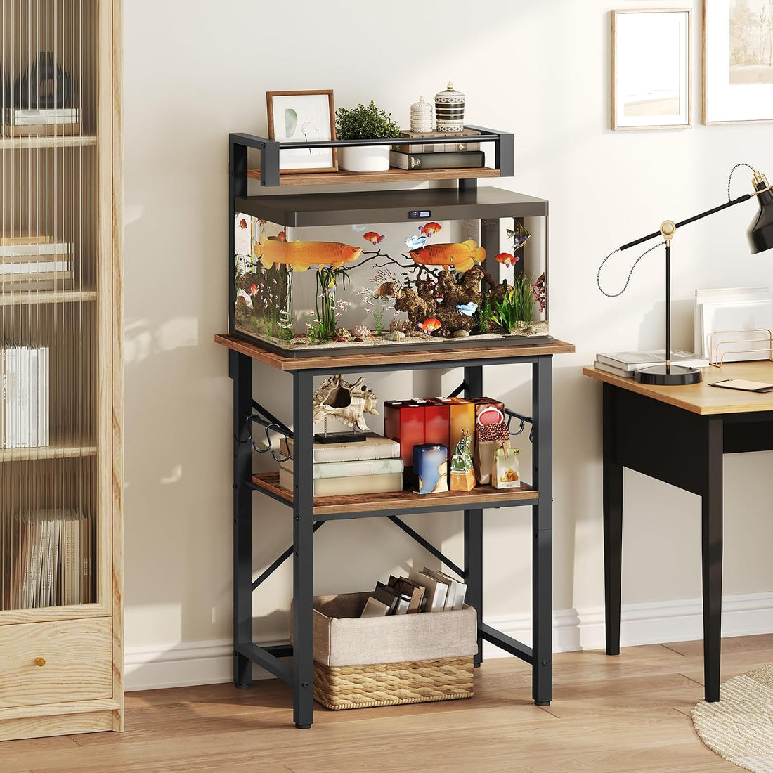 MAHANCRIS 5-10 Gallon Fish Tank Stand
