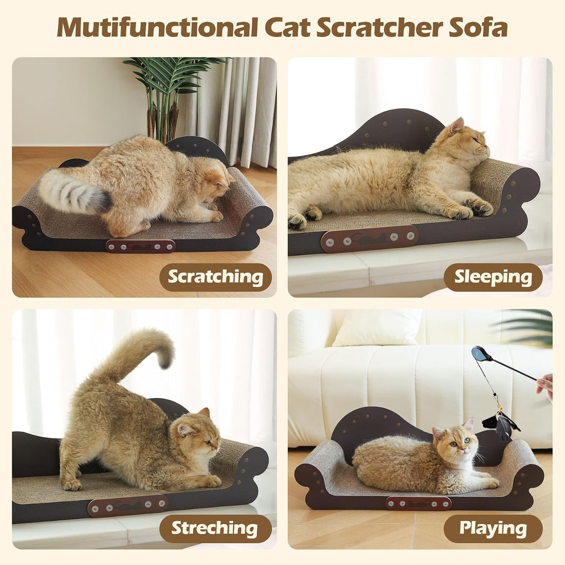 ComSaf Large Cat Scratcher Bed 26.7 in