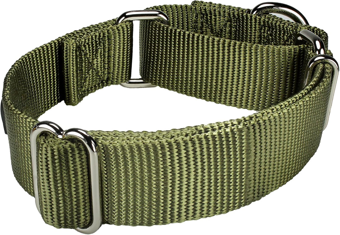Mikivery Martingale Dog Collar Nylon Adjustable and Safety Training
