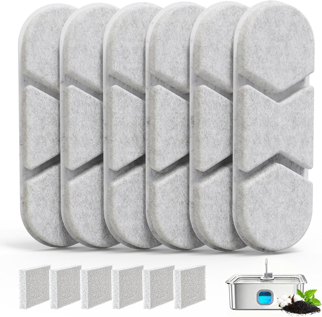 12 Packs Large Dogs Water Fountain Filters