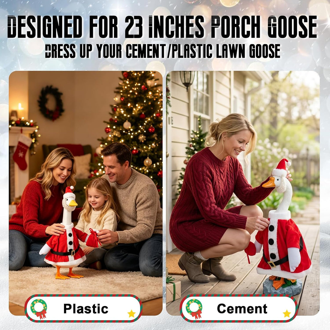 6 Set 23In Porch Goose Outfits for Holiday